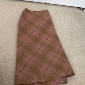 LOFT Skirts - LOFT argyle print lined camel & pink skirt LOFT Skirts - LOFT argyle print lined camel & pink skirt